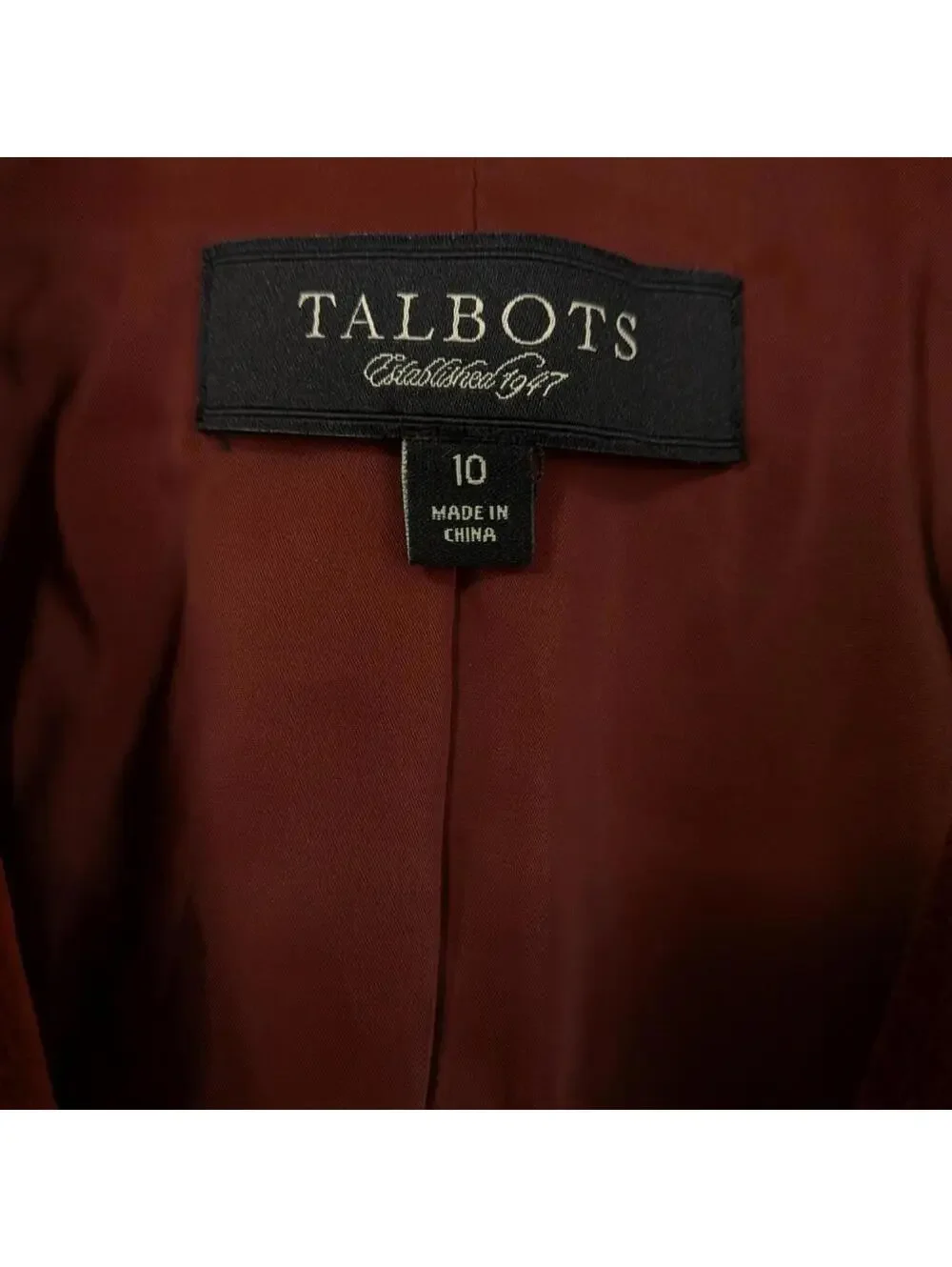 Talbots Rust Velvet Blazer Fitted 70s Inspired Jacket Dark Academia M